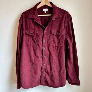 SONOMA I Burgundy Flannel Button Up Shirt‎ I Long Sleeve I Size XL